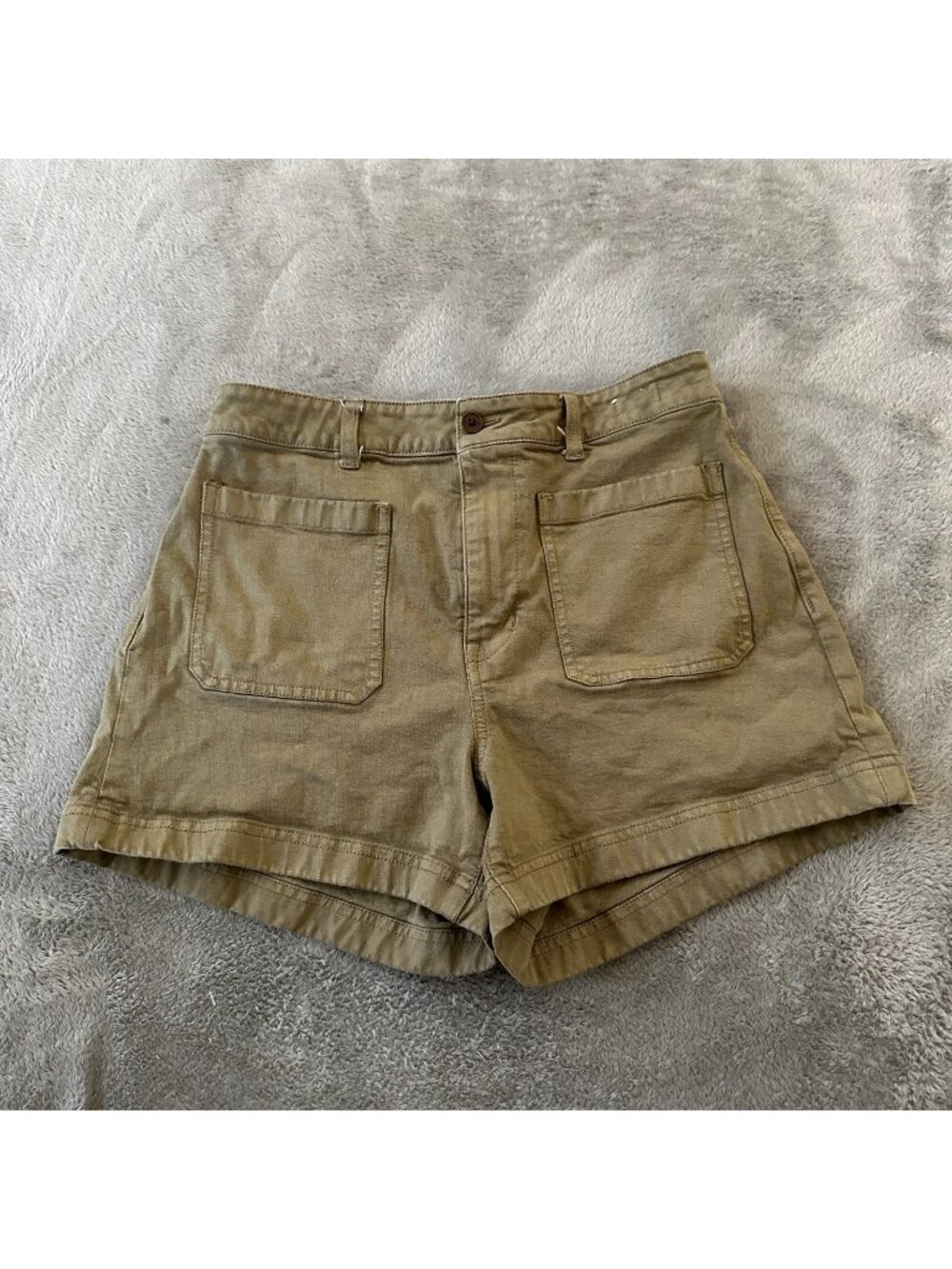 Madewell The Emmett Patch Pocket Shorts Green Women's 28 6